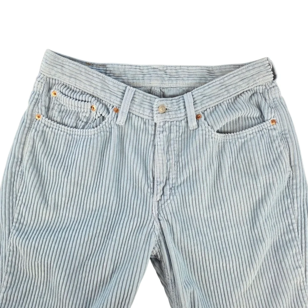 Levi's 514 Men's Corduroy Pants | W32 L30 | Light Blue Straight Leg